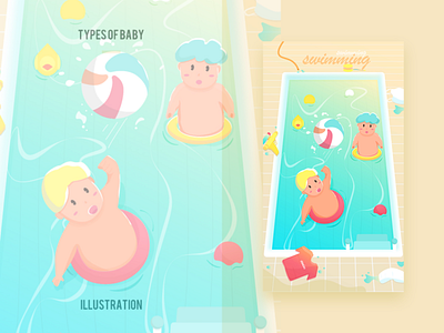 swimming illustration