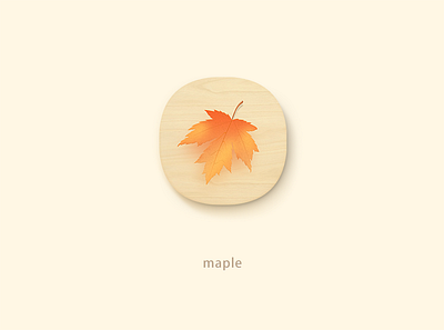 枫叶 icon maple leaf wood