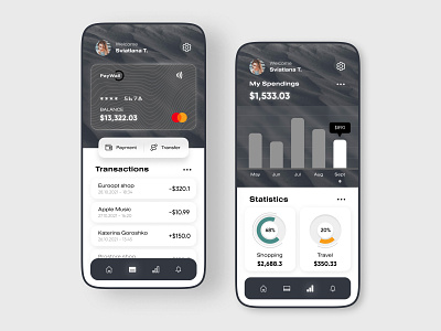 Mobile Financial app banking commerce dashboard design finance mobile money ui uiux