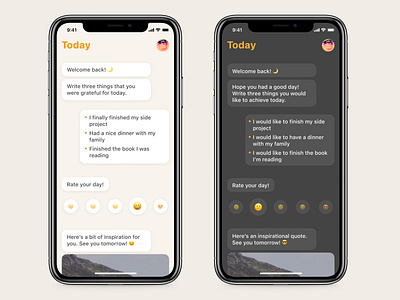 YoYuu – Your mindfulness coach app branding conversational design in interaction design interface interface design ios mindfulness mobile product design ui