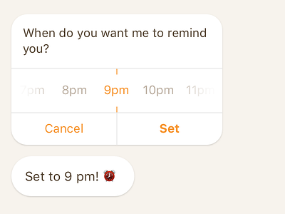 YY - Reminder app conversational interface ios light theme reminder ui