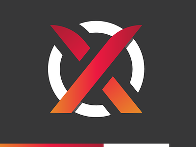 HybridXander branding channel gaming gradient hybrid logo mark red x youtube