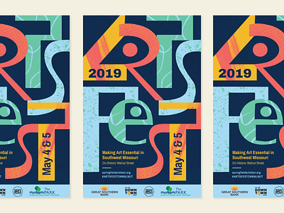 Artsfest 2019 Poster art color festival poster texture
