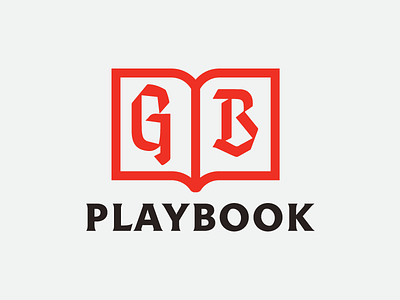 Glory Bound Playbook b book g logo red typeface