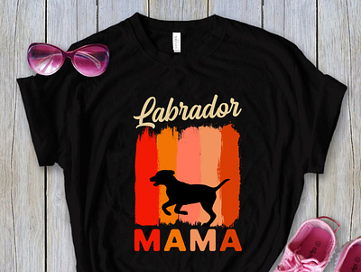 "LABRADOR MAMA" -COOL T-SHIRT FOR DOG LOVER MOM best mom dog lover dog lover mom family shirt labrador mom mothers day mothers t shirt t shirt illustration typography woman t shirt