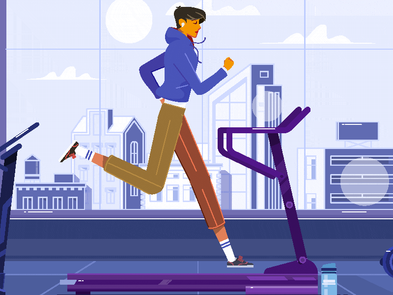 Healthy Lifestyle Animation 🏃 2d animation animation character animation exercise explainer video gym gym animation gym app health healthcare healthcare app illustration medical medical app motion graphics vector