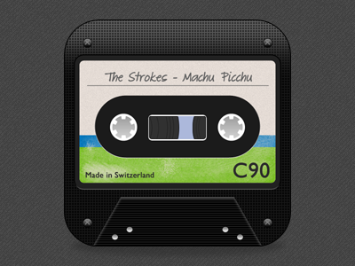 Alternative Music Icon icon ios iphone music strokes tape theme
