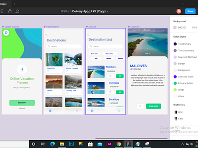 Vacation Planner design figmadesign icon tutorial ui ux vector