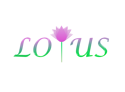 Lotus Logo Design branding designer glass effect gradient color logo logodesign photoshop