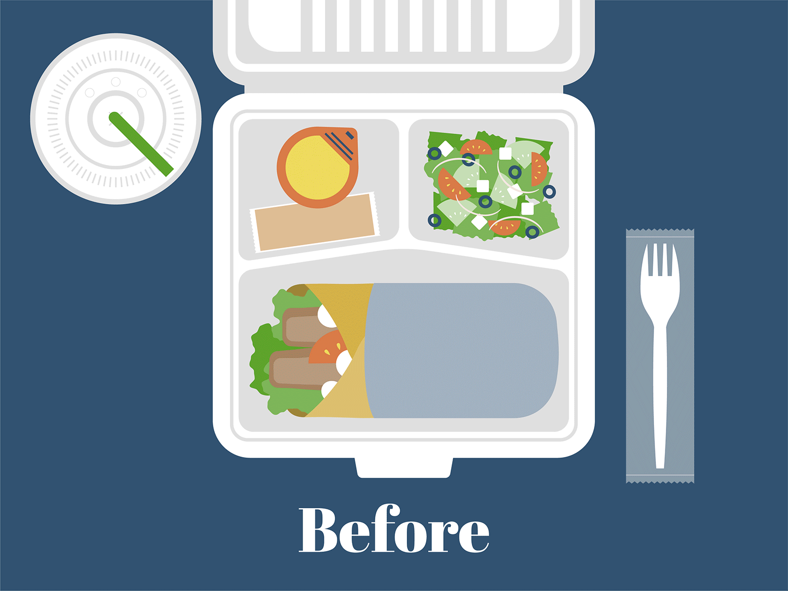 Eco Friendly Swaps ecofriendly food illustration lunchbox reusable sustainable zerowaste