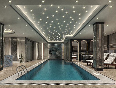 Indoor swimming pool design 3d modeling architect architecture design interioir design interior interior architecture luxury design minimal minimalist modern design pool design residential complex swimming pool design