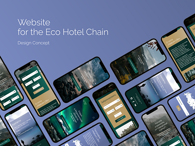 Website for the Eco Hotel Chain chain concept design eco ecology hotel nature ui web website