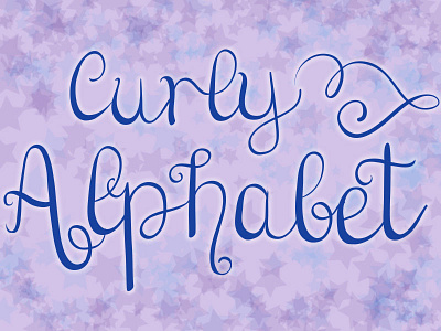 Curly Alphabet alphabet curl cute drawn feminine hand illustration letter swirl typography vintage wedding