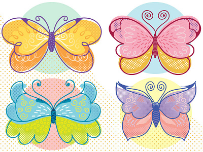 Butterflies butterfly decorative insect nature ornament pastel spring summer