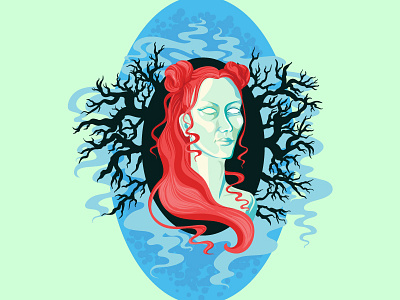 Rusalka forest halloween lady lake moor nymph pond rusalka scary water woman