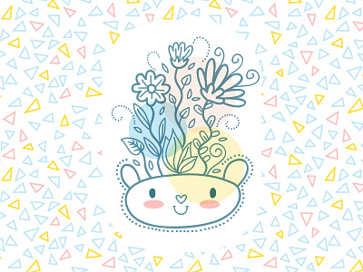 Doodle Forest bear creativemarket doodle flower forest pattern plant seamless