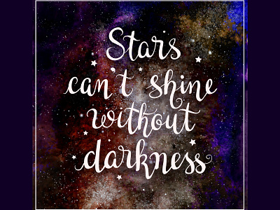 Starry motivational galaxy motivational quote shine sky star texture universe