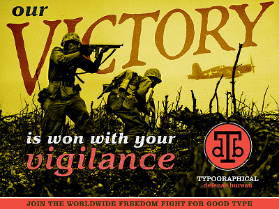 TDB – Victory poster bureau defense fight poster soldier type typographical war