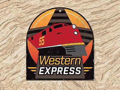 Western Express baggage engine express label railway train