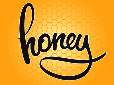 Sweet as… hand lettering honey logotype sweet