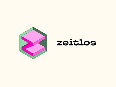 zeitlos.software Geometric Logo 3d branding funky geometric isometric logo modern vector