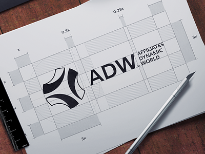 🤘 ADW affiliates circle digital dynamic grid guide letter logo logogrid logotype mase media monogram round sketch symbol world