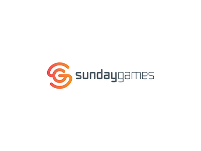 SundayGames brand g games logo logotype media monogram s sg studio sun