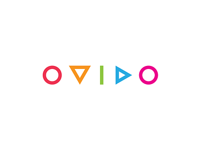 Ovido brand creative identify inspire letter logo media play record video