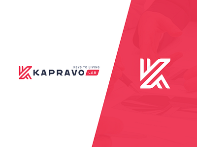 Kapravo lab brand creative identify inspire k letter logo monogram symbol team