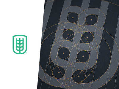 Agro brand creative identify inspire logo monogram shield symbol tree wheat