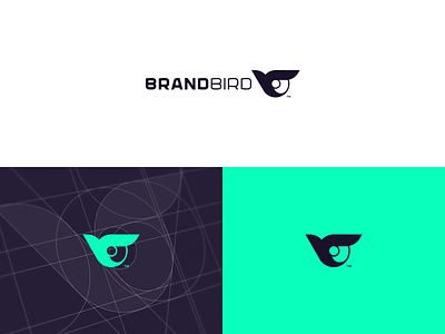 BrandBird b bird emblem letter logo logotype mase monogram symbol werclive