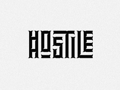 Hostile calligraphy emblem letter lettering logo logotype mase monogram symbol typography