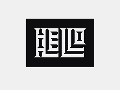 Hello brand emblem hello letter logo logotype mase monogram symbol typography