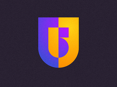 Б 6 b brand gradient letter logo logotype mark mase monogram symbol б