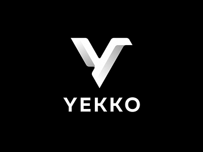 YEKKO bird brand emblem gradient letter logo logotype mase monogram symbol typography v y