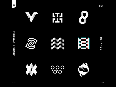 Logos & Symbols 2019 behance behance project brand emblem letter logo logotype mark mase maserekt monogram symbol typography