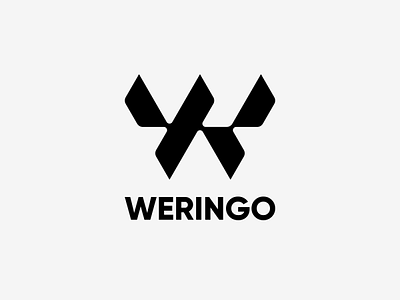 Weringo brand emblem illustration letter logo logotype mase maserekt monogram symbol typography