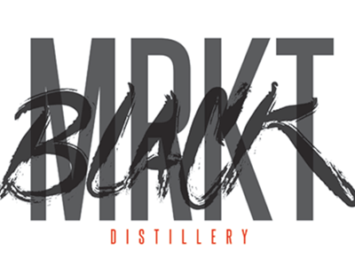 Black MRKT Distillery black black market design distillery graphic grey hand lettering lettering market orange typography