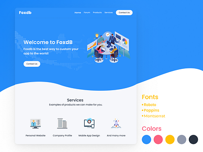 FoxdB design desktop fox ui ux website