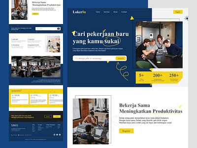 Web UI LokerIn branding design graphic design ui we website
