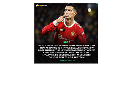 Cristiano Ronaldo came out with some cold words for his Man Utd.