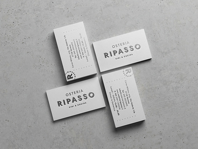 Business Card for Osteria Ripasso brand branding design business card design businesscard design illustrator indesign logo vector