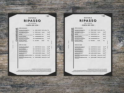 Menu for Osteria Ripasso