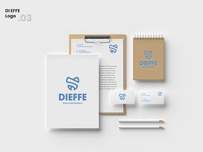 Logo & Brand Identity for dental studio - DIEFFE brand branding branding design design illustration logo typography vector