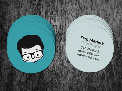 My New Circle Business Cards!! circle graphic design print