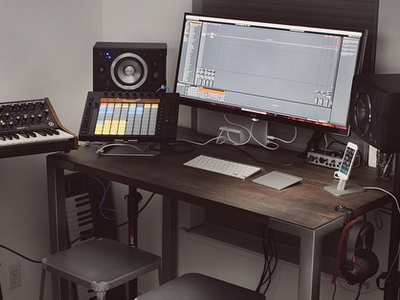 Home Office Setup ableton design home office midi music production push