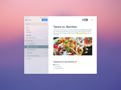Dropbox Paper for Mac by Didi Medina on Dribbble