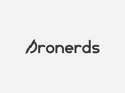 Dronerds Logo 🚁 brand custom type drone drones identity logo personal project wip