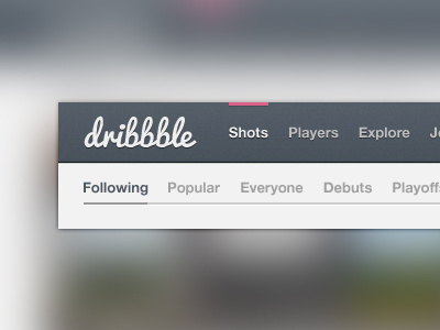 Free Dribbble Header .PSD dribbble enjoy free header pink psd ui ux