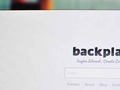 Backplane Splash Page Concept